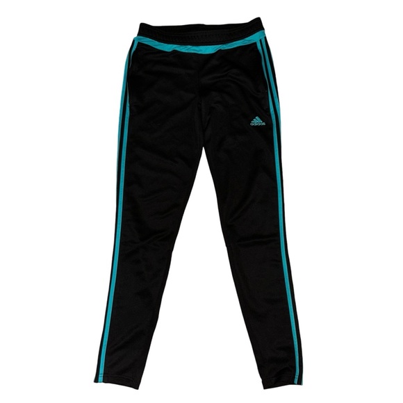 adidas Other - Adidas athletic pants black / blue size Large training track ankle side zip